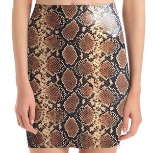 NWT Commando Faux Leather Animal Mini Skirt